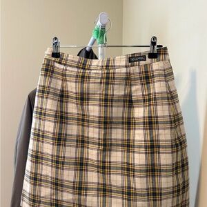 Plaid Skirt - Yellow and Black